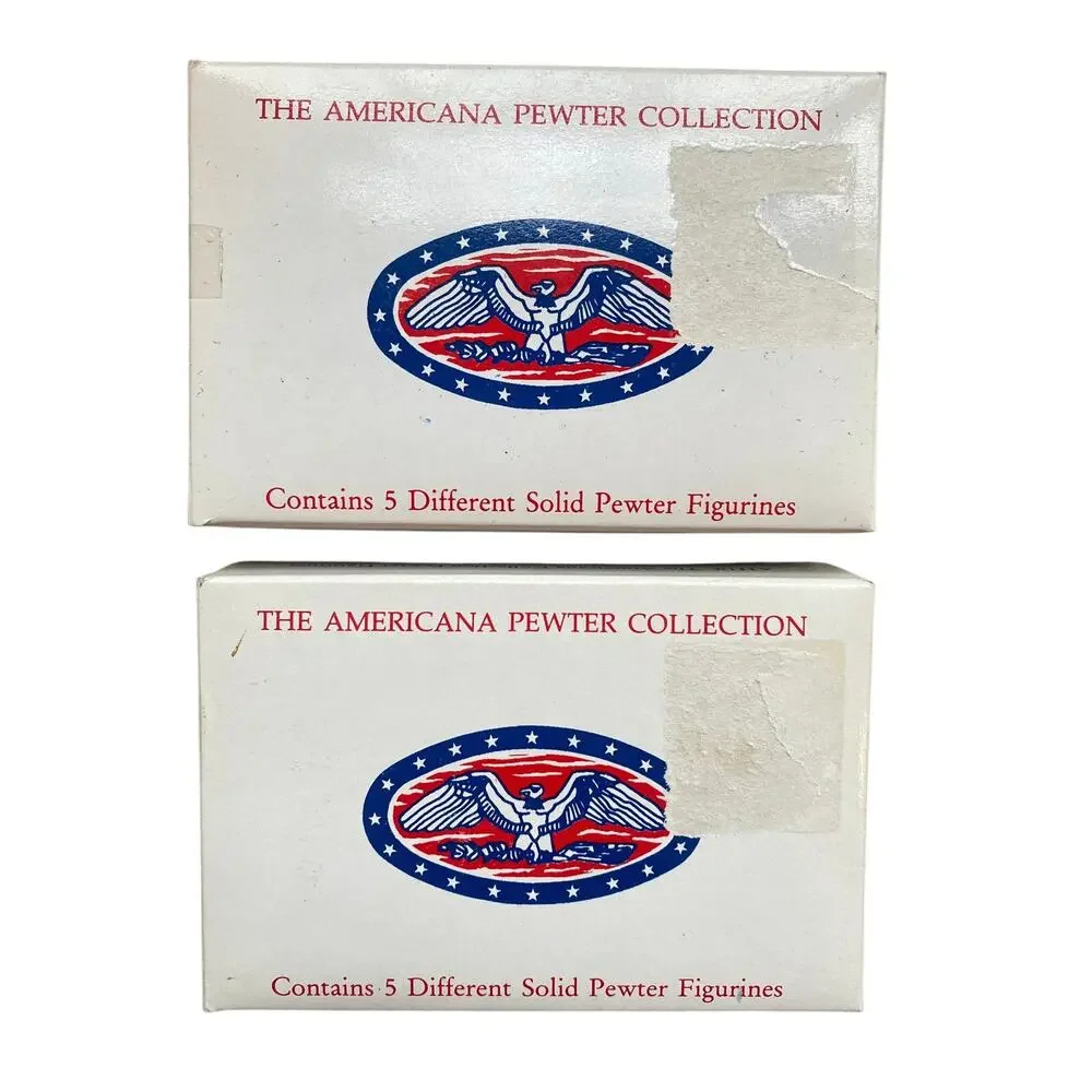 Liberty Falls Americana Pewter Figurines Lot of 2 Miniatures Vintage 1994